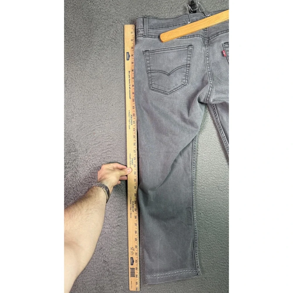 Levis 511 Jeans Mens 34x32 Gray Slim Fit Tapered‎ Stretch Denim Pants